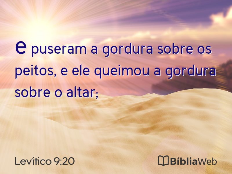 Levítico 9:20 em imagem para compartilhar