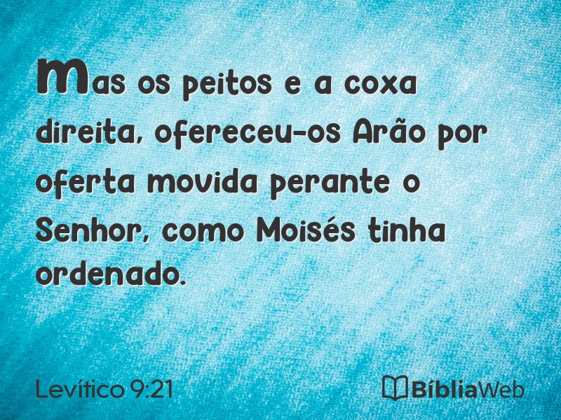 Levítico 9:21 em imagem para compartilhar