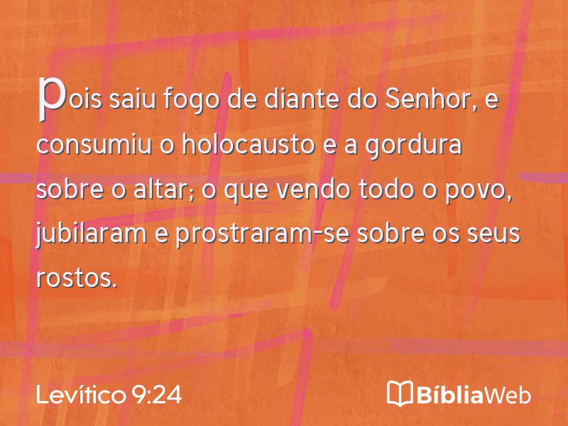 Levítico 9:24 em imagem para compartilhar
