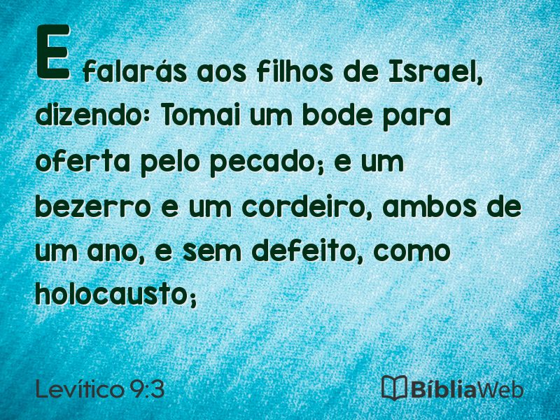 Levítico 9:3 em imagem para compartilhar
