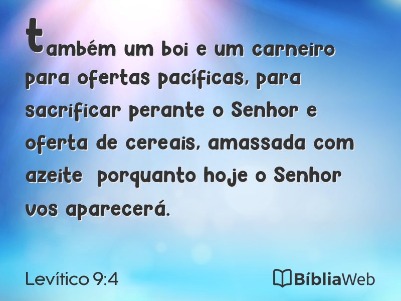 Levítico 9:4 em imagem para compartilhar