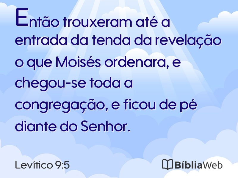 Levítico 9:5 em imagem para compartilhar
