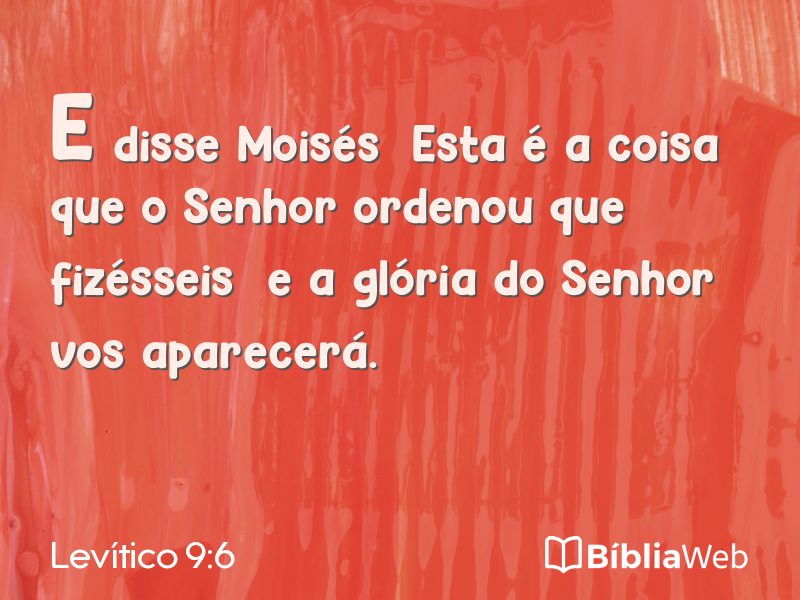 Levítico 9:6 em imagem para compartilhar