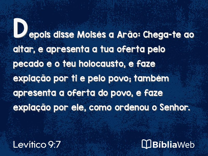 Levítico 9:7 em imagem para compartilhar
