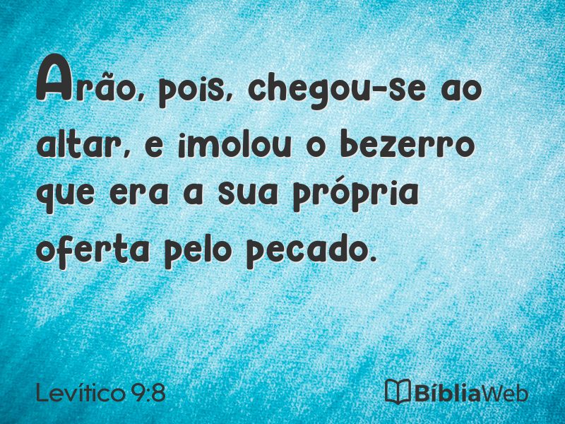 Levítico 9:8 em imagem para compartilhar