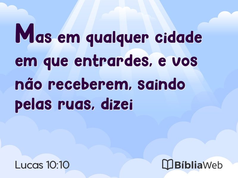 Lucas 10:10 em imagem para compartilhar