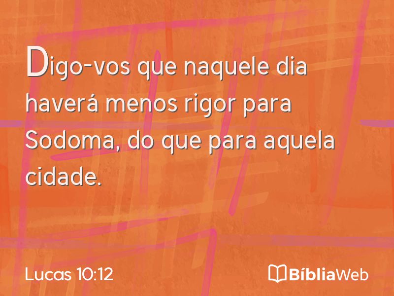 Lucas 10:12 em imagem para compartilhar