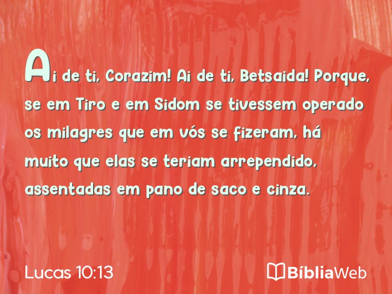 Lucas 10:13 em imagem para compartilhar