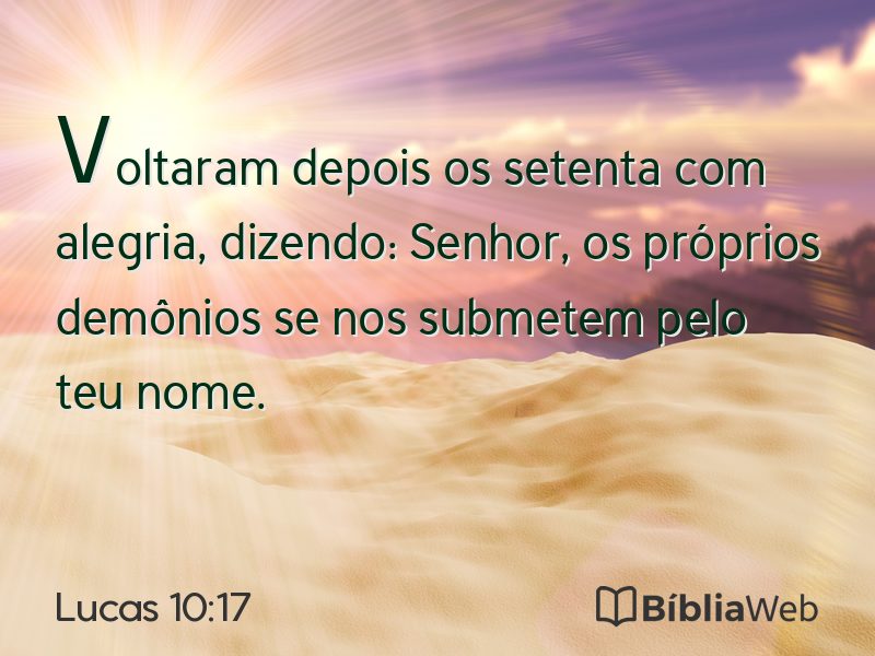 Lucas 10:17 em imagem para compartilhar