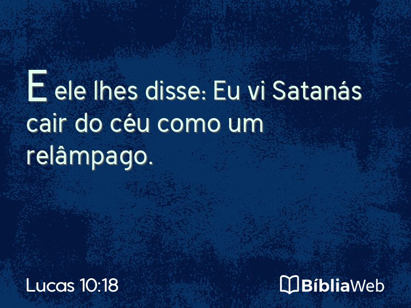 Lucas 10:18 em imagem para compartilhar