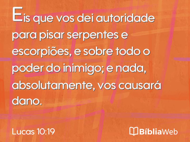 Lucas 10:19 em imagem para compartilhar