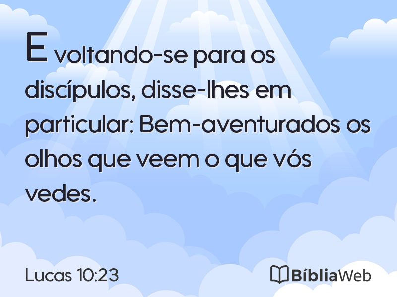 Lucas 10:23 em imagem para compartilhar