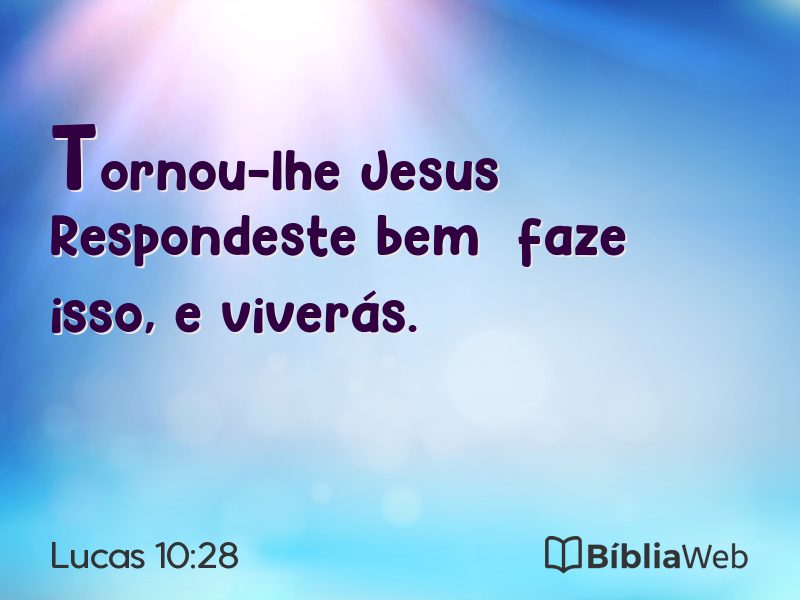 Lucas 10:28 em imagem para compartilhar