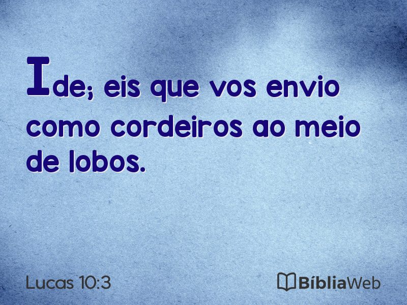 Lucas 10:3 em imagem para compartilhar