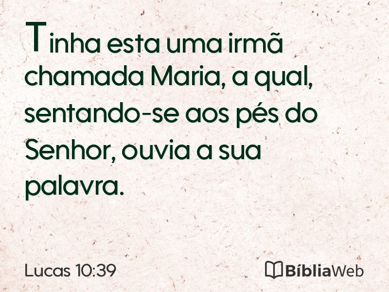 Lucas 10:39 em imagem para compartilhar