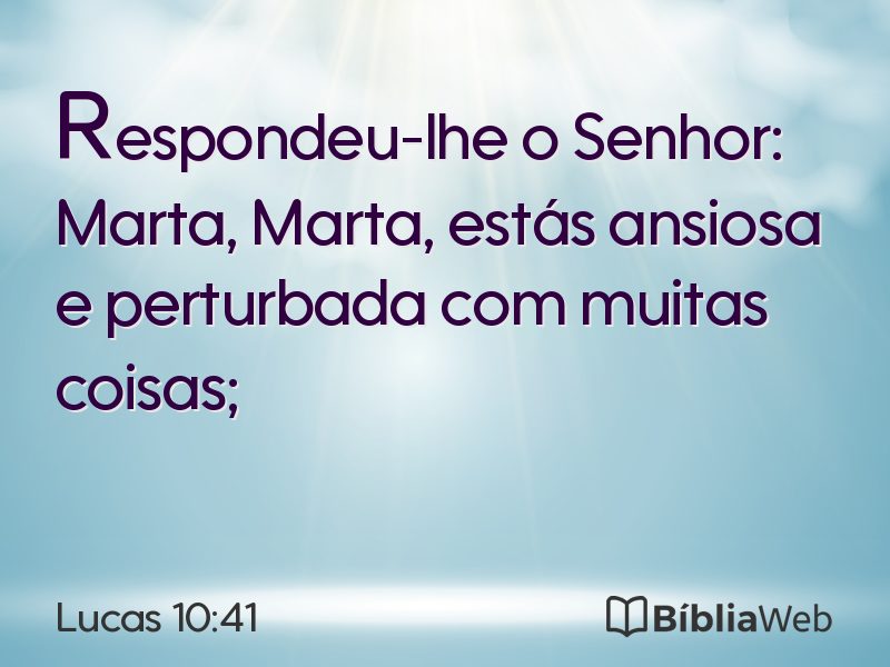 Lucas 10:41 em imagem para compartilhar