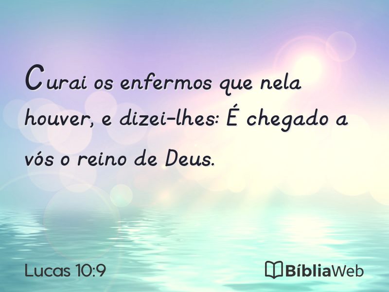 Lucas 10:9 em imagem para compartilhar