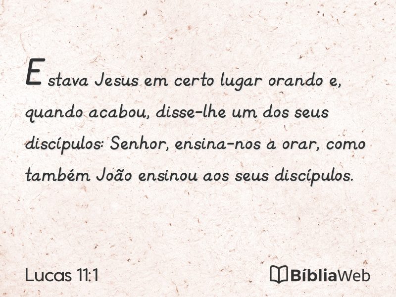 Lucas 11:1 em imagem para compartilhar