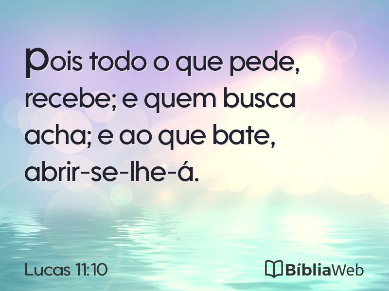 Lucas 11:10 em imagem para compartilhar