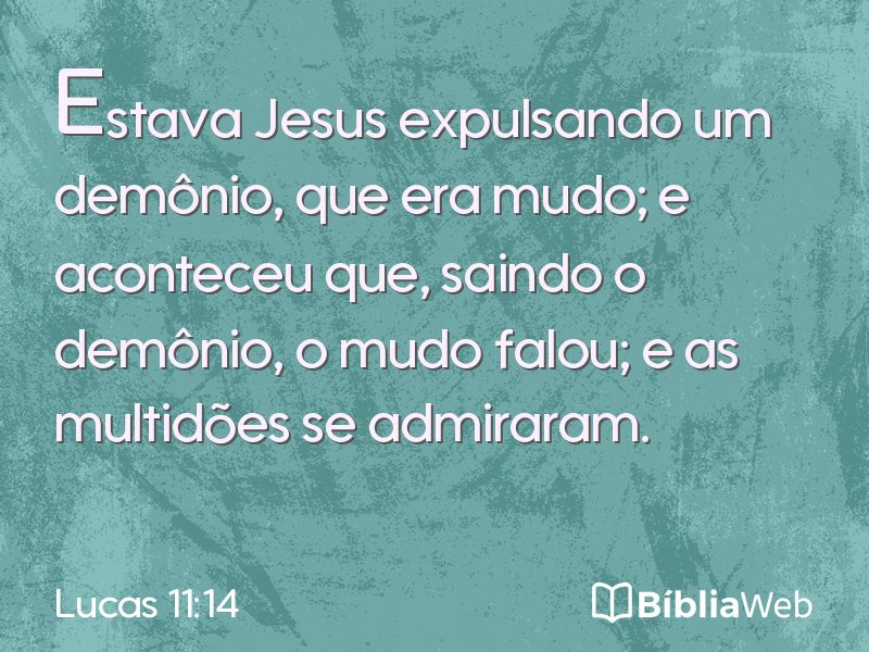 Lucas 11:14 em imagem para compartilhar