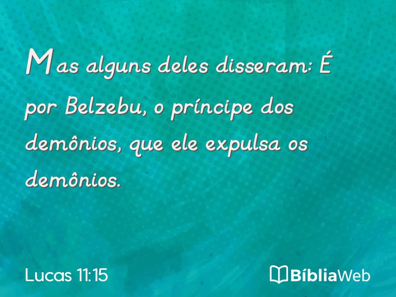 Lucas 11:15 em imagem para compartilhar
