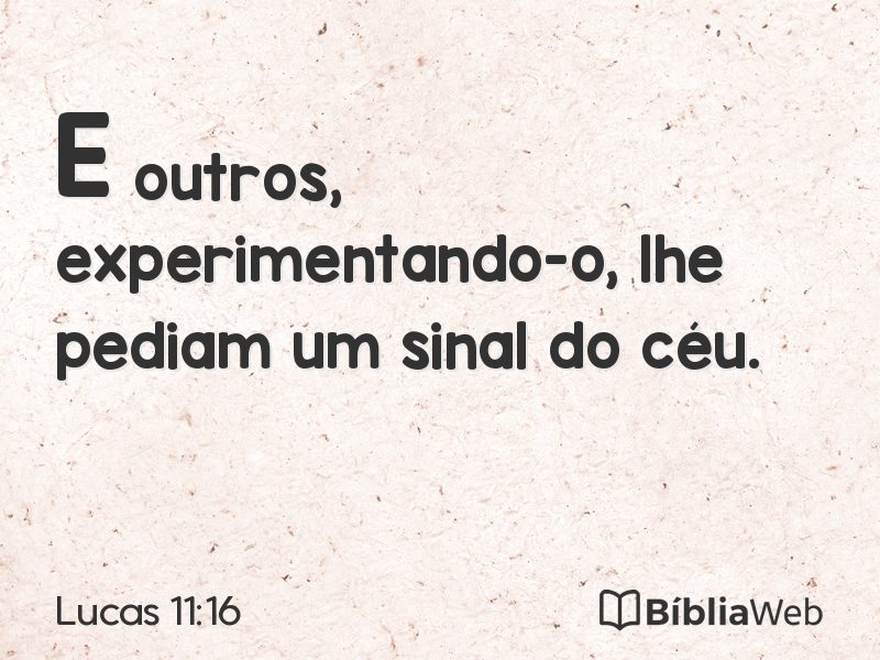 Lucas 11:16 em imagem para compartilhar