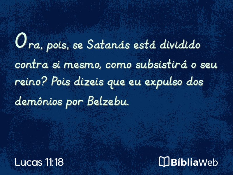 Lucas 11:18 em imagem para compartilhar