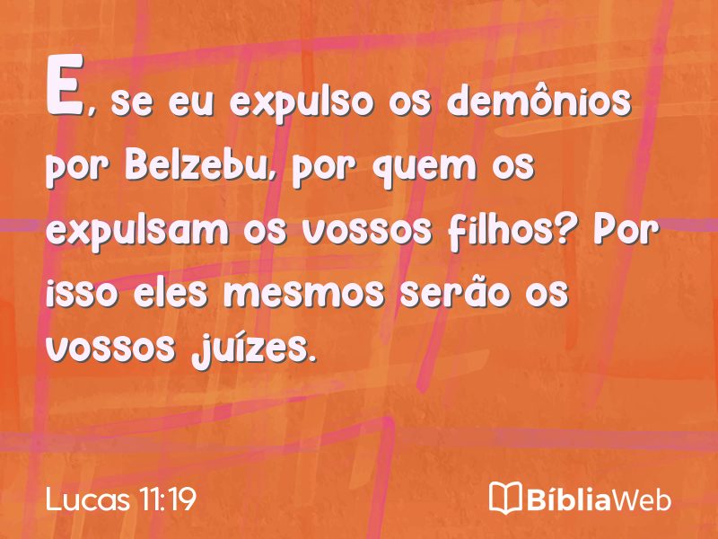 Lucas 11:19 em imagem para compartilhar