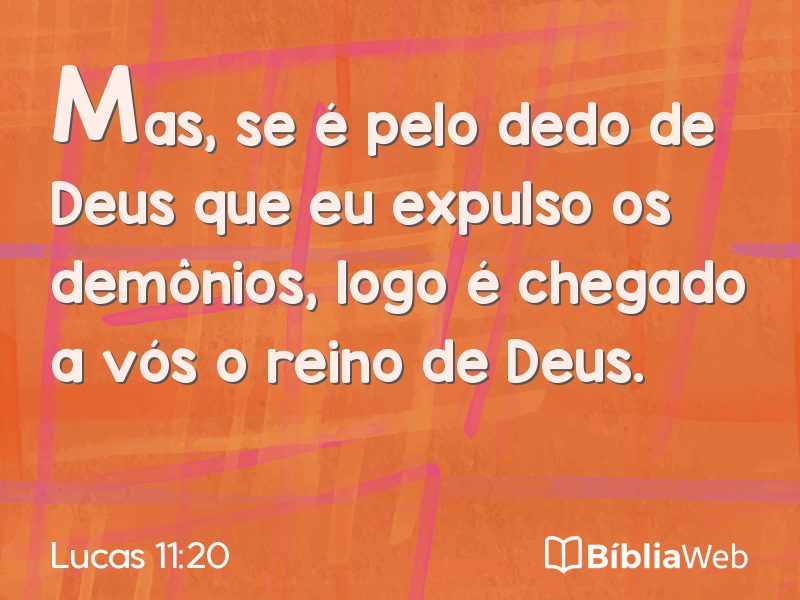 Lucas 11:20 em imagem para compartilhar