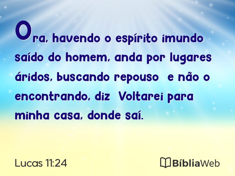 Lucas 11:24 em imagem para compartilhar