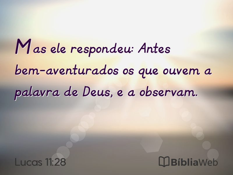 Lucas 11:28 em imagem para compartilhar
