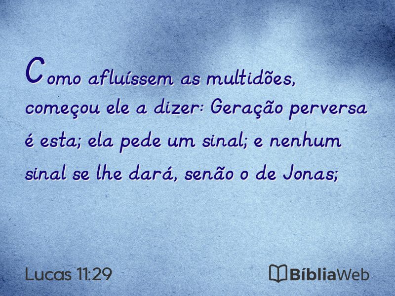 Lucas 11:29 em imagem para compartilhar