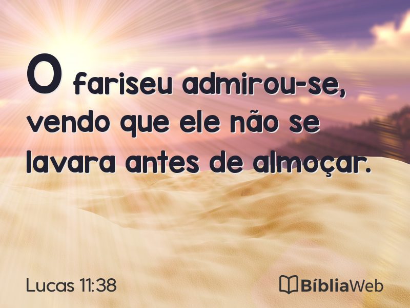 Lucas 11:38 em imagem para compartilhar