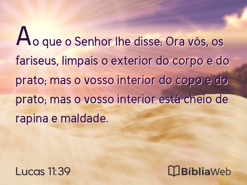 Lucas 11:39 em imagem para compartilhar
