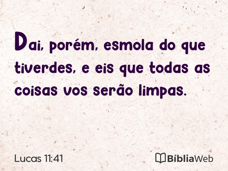 Lucas 11:41 em imagem para compartilhar