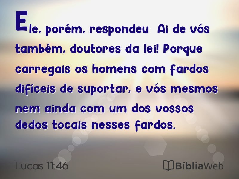 Lucas 11:46 em imagem para compartilhar