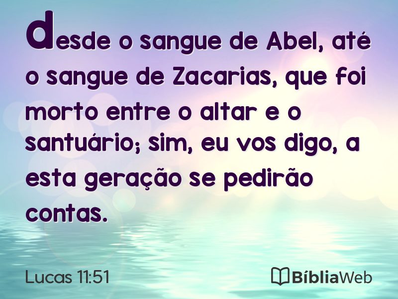 Lucas 11:51 em imagem para compartilhar