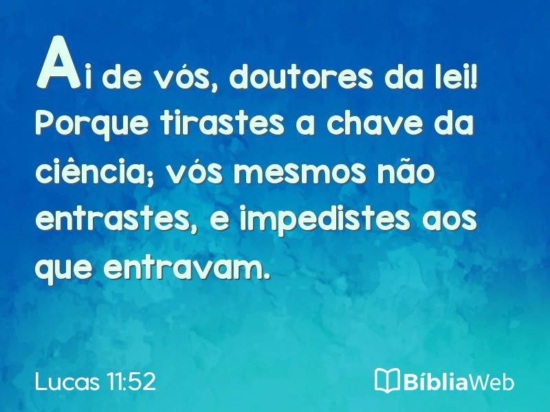 Lucas 11:52 em imagem para compartilhar