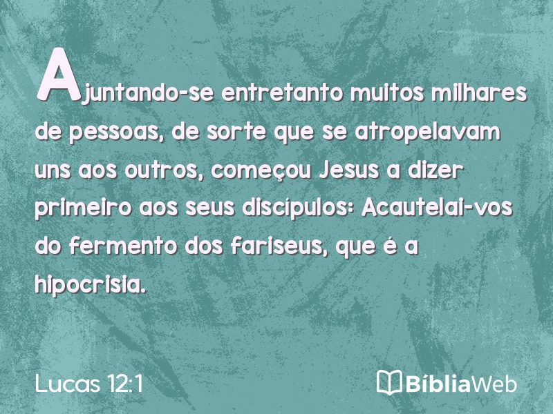 Lucas 12:1 em imagem para compartilhar