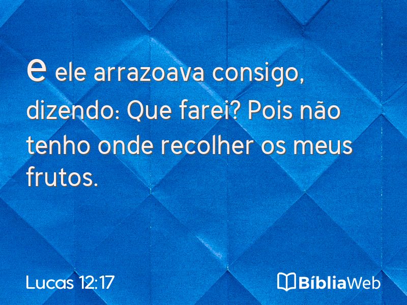 Lucas 12:17 em imagem para compartilhar
