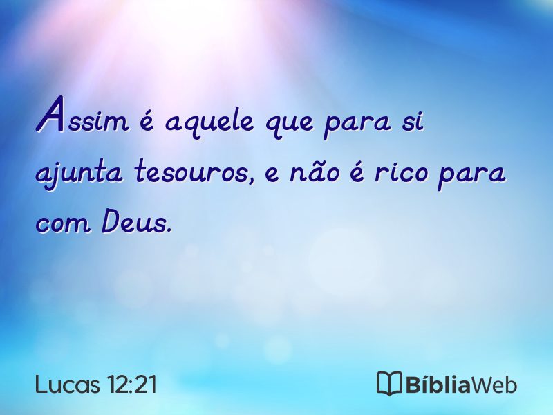 Lucas 12:21 em imagem para compartilhar
