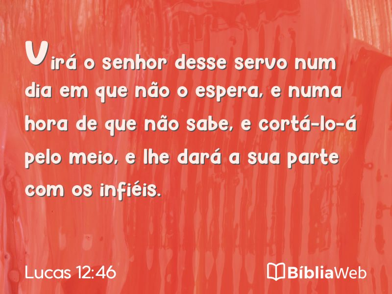 Lucas 12:46 em imagem para compartilhar