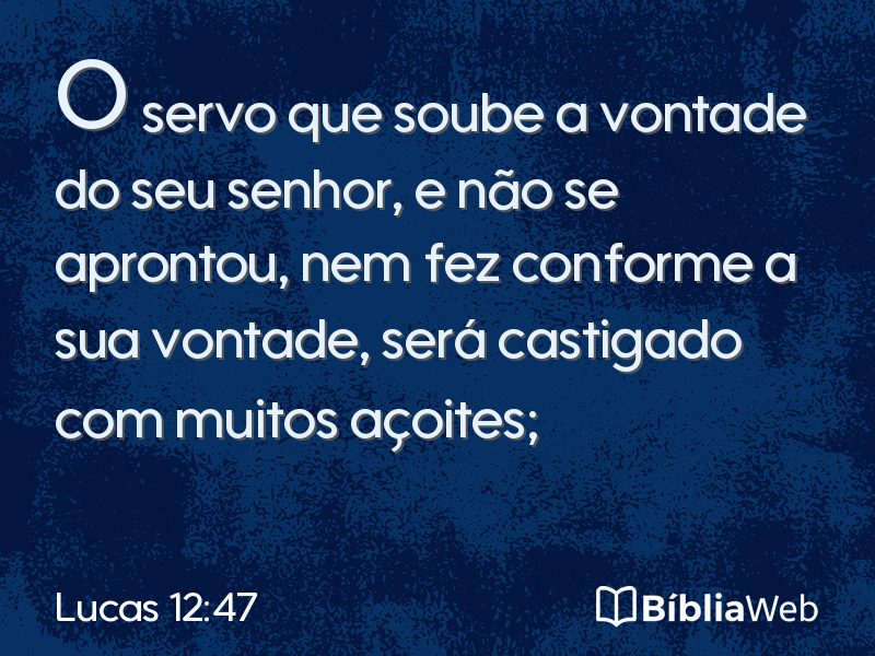 Lucas 12:47 em imagem para compartilhar