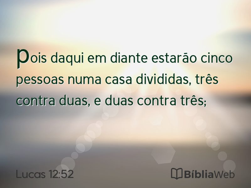 Lucas 12:52 em imagem para compartilhar
