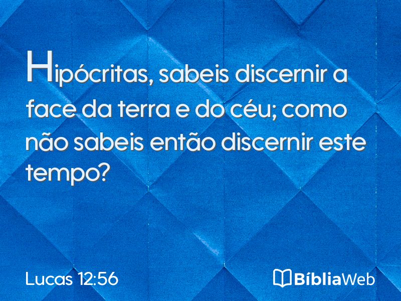 Lucas 12:56 em imagem para compartilhar