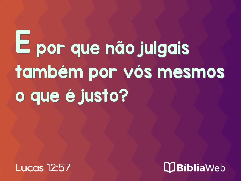 Lucas 12:57 em imagem para compartilhar