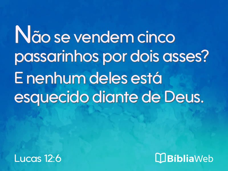 Lucas 12:6 em imagem para compartilhar