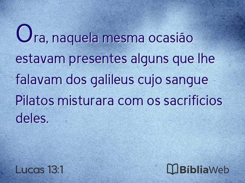 Lucas 13:1 em imagem para compartilhar