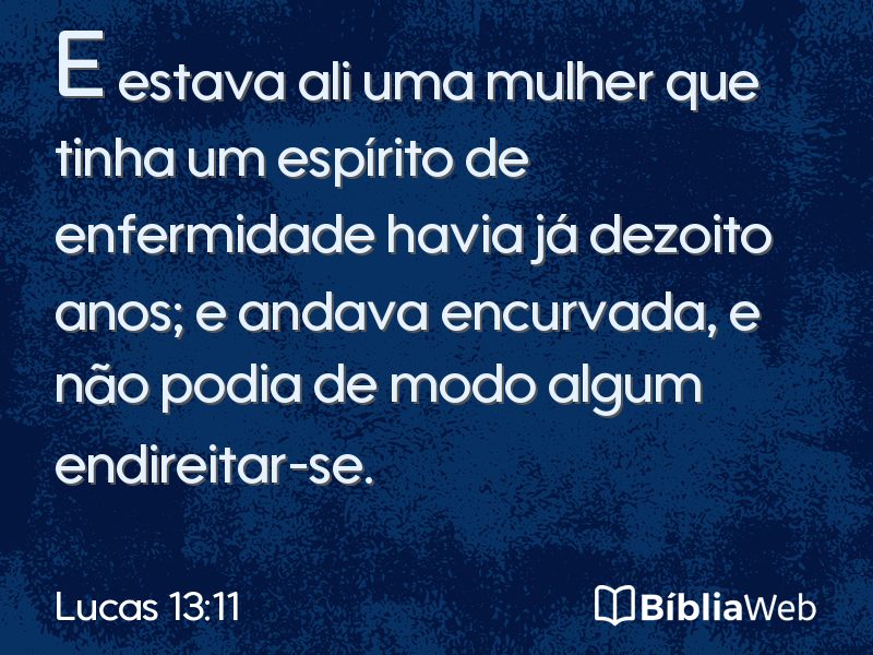 Lucas 13:11 em imagem para compartilhar
