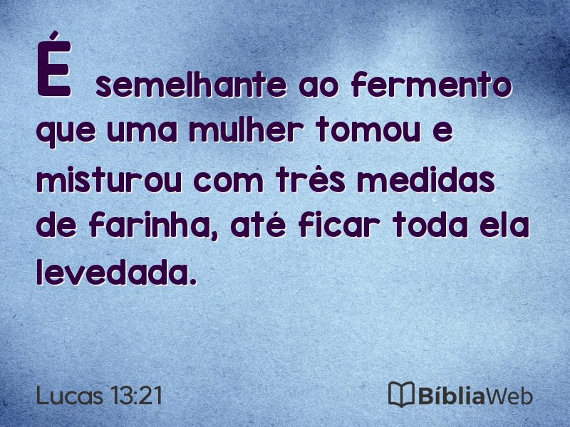 Lucas 13:21 em imagem para compartilhar